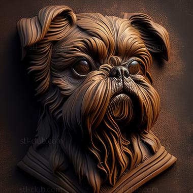 3D model st Brussels Griffon dog (STL)